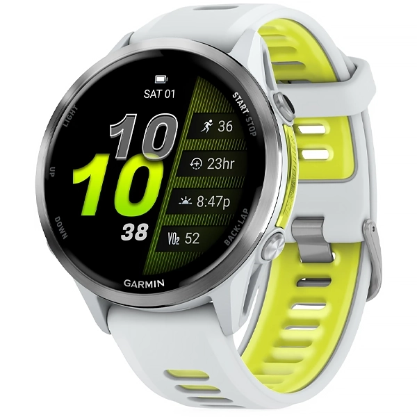 Reloj Garmin Forerunner 970 010-02969 con GPS/Bluetooth - Blanco/Amarillo