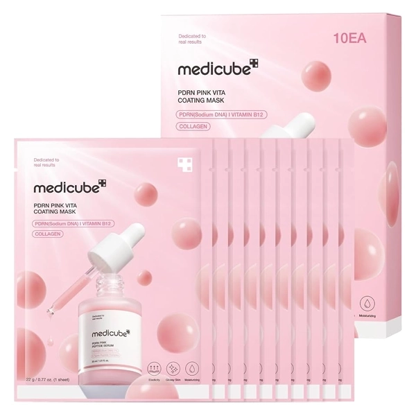 Máscara Facial Medicube PDRN Pink Peptide - 10 Unidades