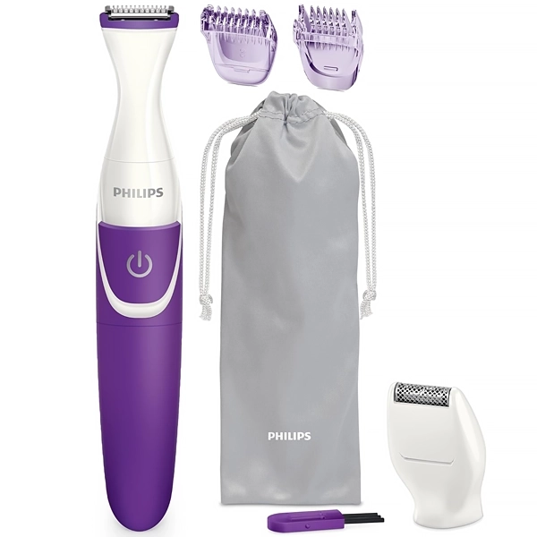 Depilador Philips Bikini Trimmer BRT383/50 a Pila - Blanco/Púrpura
