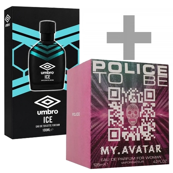 Kit Perfume Femenino POLICE To Be My.Avatar for Woman EDP 125ml + Perfume Masculino Umbro ICE EDT 100ml
