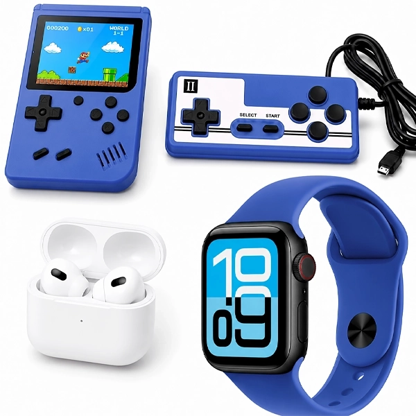 Reloj: Negro - Pulsera: Azul