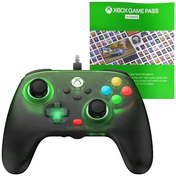 Control GameSir T7 Pro Retro Green para PC/Xbox + Game Pass Ultimate
