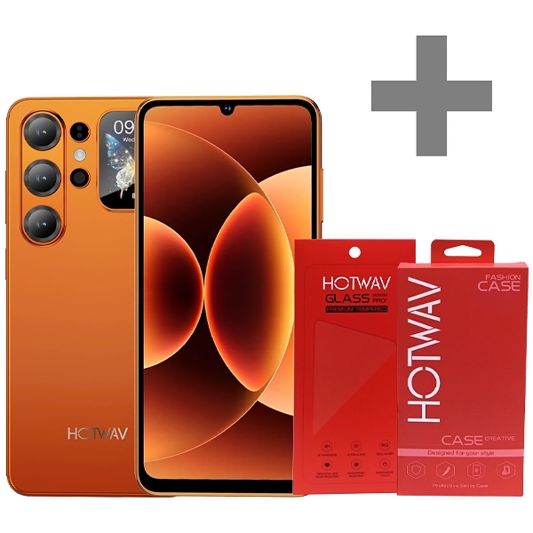 Celular Hotwav X26 Ultra Dual SIM de 128GB/6GB RAM de 6.75" 13MP/5MP - Magma Orange + Funda + Protector de Pantalla