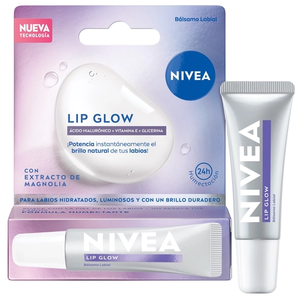 Bálsamo Labial NIVEA Lip Glow Ácido Hialuronico 10ml