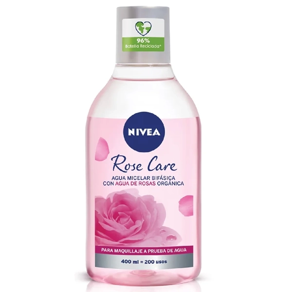 Desmaquillante NIVEA Rose Care Agua Micelar Bifásica 400ml