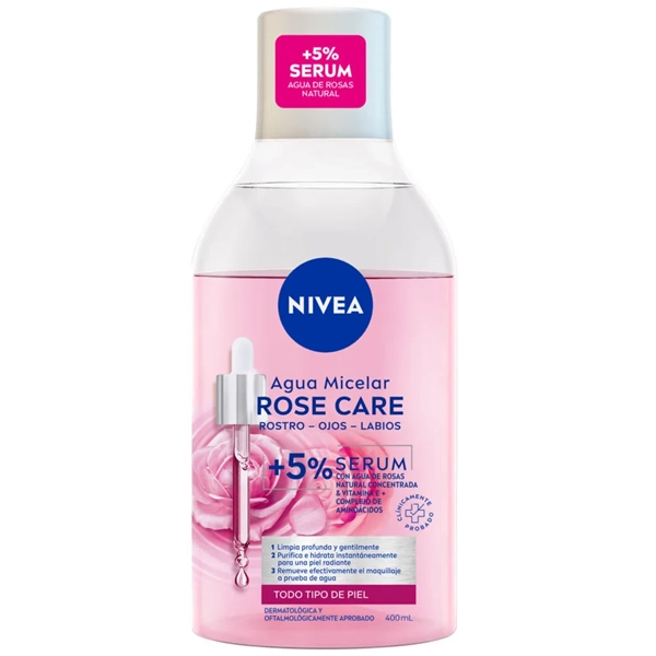 Demaquilante NIVEA Rose Care Agua Micelar 400ml