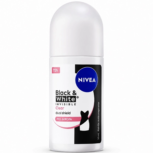Desodorante Roll-On NIVEA Black & White Invisible Clear 50ml