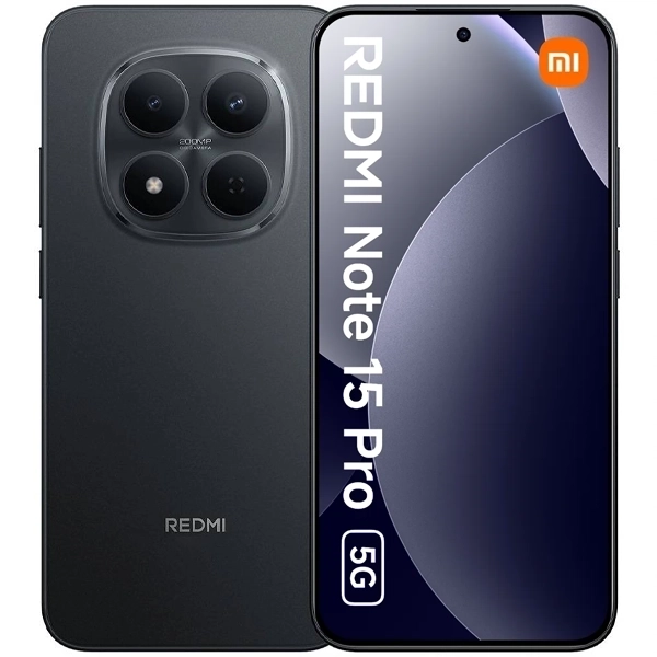 Celular Xiaomi Redmi Note 15 Pro 5G Dual SIM de 256GB/12GB RAM de 6.83" 200+8MP/20MP - Preto (Global)