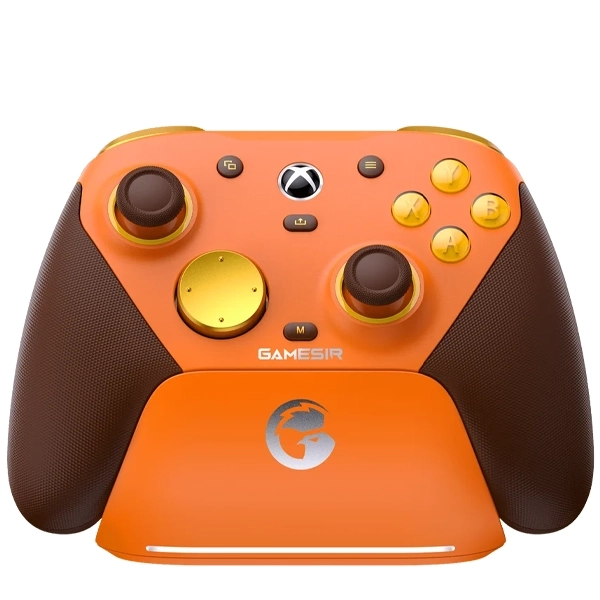 Controle Sem Fio Gamesir G7 Pro para PC Xbox Smartphone - Laranja Marrom