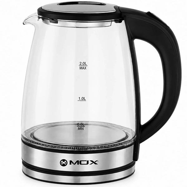 Jarra Elétrica MOX MO-EK27 2.000 watts 2 Litros 110V ~ 60Hz - Prata/Preta