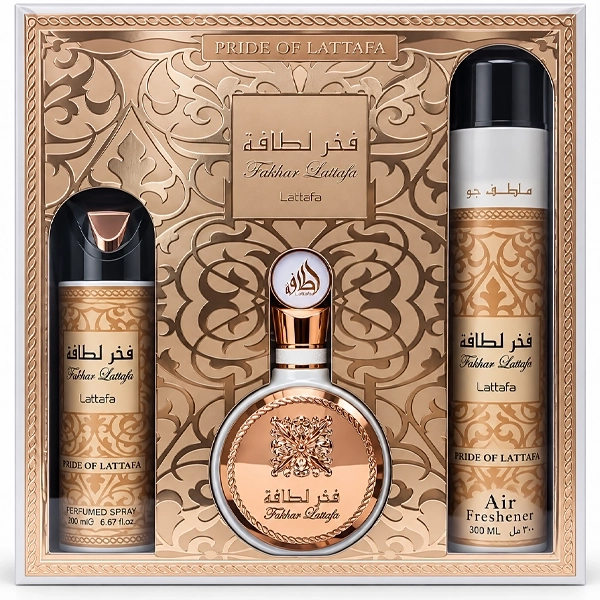 Kit Perfume Feminino Lattafa Pride Fakhar Rose