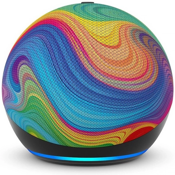 Smart Speaker Amazon Echo Dot Kids 5th Generation C2N6L4 com Wi-Fi/Bluetooth - Rainbow Swirl
