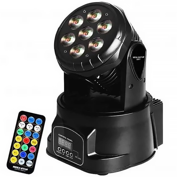 Refletor LED MegaStar LS017 com 7 Leds Bivolt - Preto