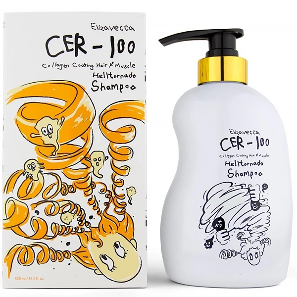 Shampoo Elizavecca CER-100 Collagen Coating Hair A+ Muscle Helltornado 500 ml (Frasco Dañado)