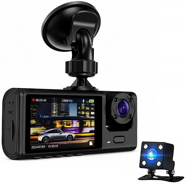 Câmera Automotiva Satellite A-DVR006 com Visão Noturna - Preta