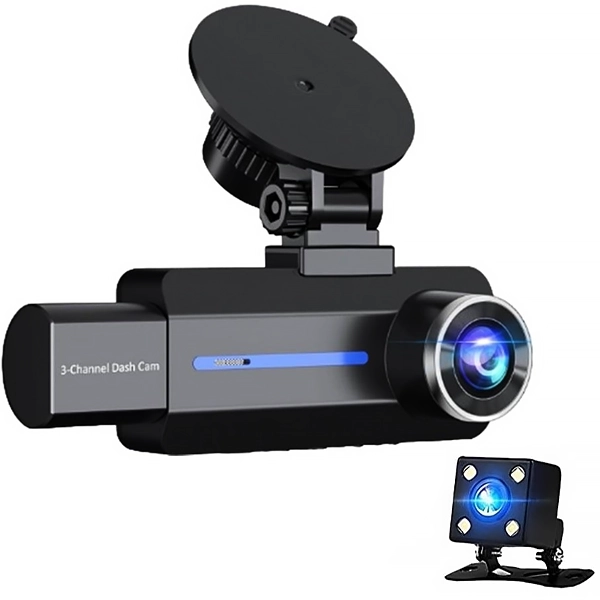 CAMERA AUTOMOTIVA SATELLITE ADVR007 DUAL 3.16" 5MP PRETO