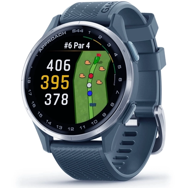 Reloj Garmin Approach S44 Golf 010-03009 43 mm con GPS/Bluetooth - Plata/Azul