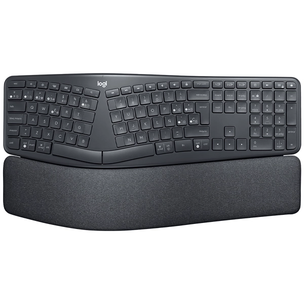 Teclado Sem Fio Logitech Ergo K860 Business Espanhol com Bluetooth - Preto