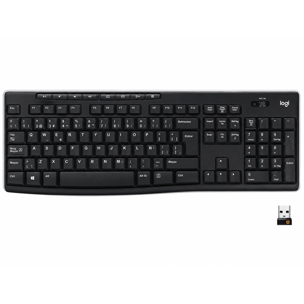 Teclado Sem Fio Logitech K270 Espanhol - Preto