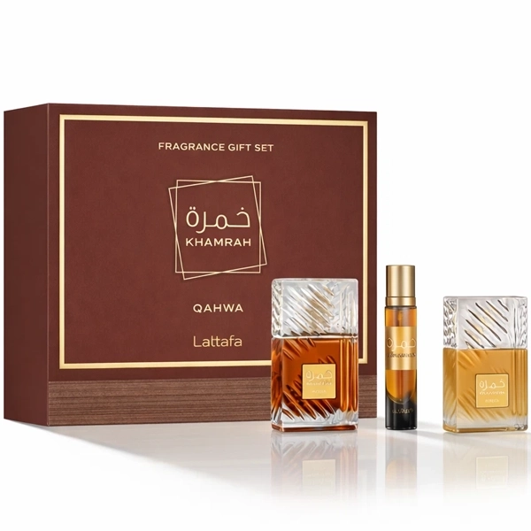 PERFUME UNISSEX ARABE LATTAFA KHAMRAH QAHWA EDP100+SPR 12+MIS50 KT(624