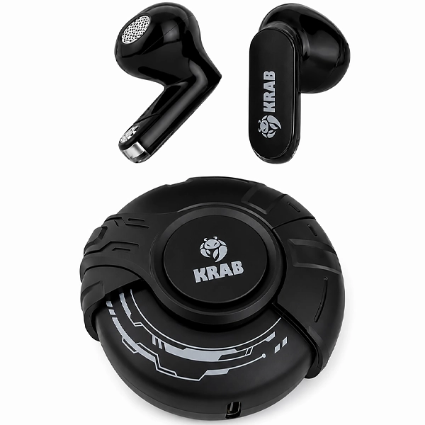 Fone de Ouvido Sem Fio Gaming Krab KBA832 - Preto