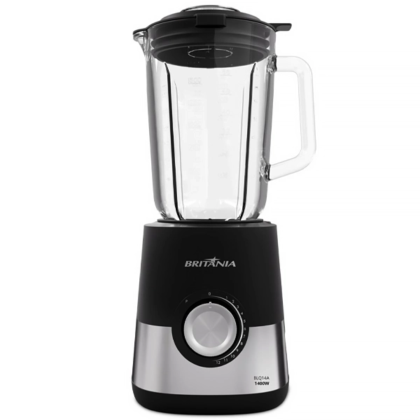 Liquidificador Britânia BLQ14A 1.400 watts 12 Velocidades + Pulsar 220V ~ 50/60 Hz - Preto/Prata