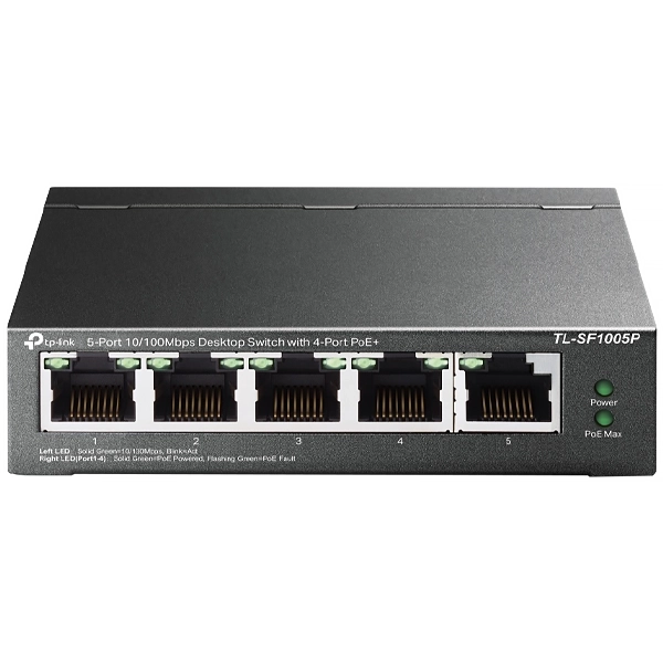 Switch TP-Link TL-SF1005P com 5 Portas Ethernet
