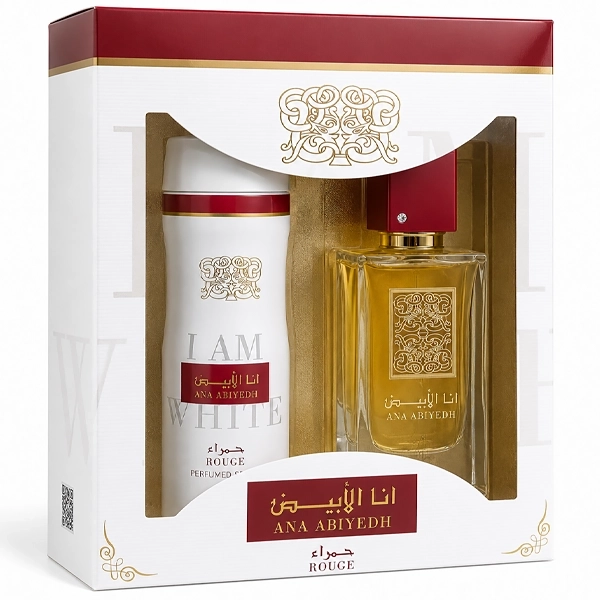 Kit Perfume Unisex Lattafa Ana Abiyedh Rouge EDP 100ml + Desodorante