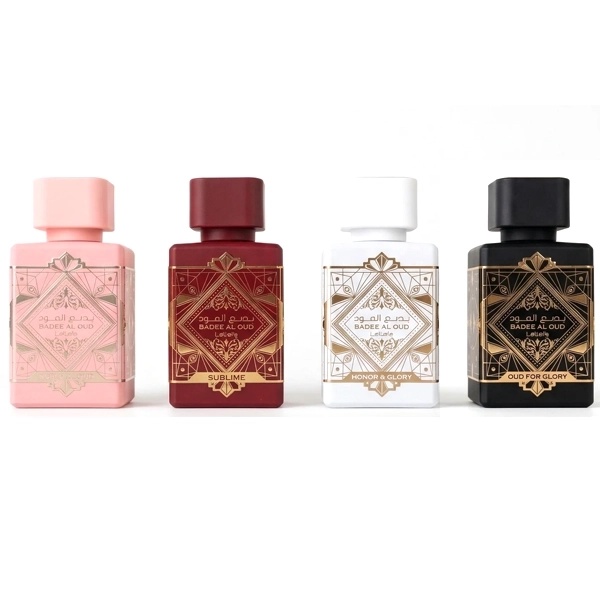 Kit Perfume Unissex Lattafa Bade'e Al Oud Collection EDP 25ml - 4 Unidades