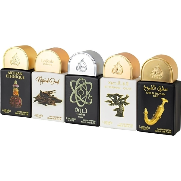 Kit Perfume Unisex Lattafa Pride Gift Set Box 02 EDP 20ml - 5 Unidades