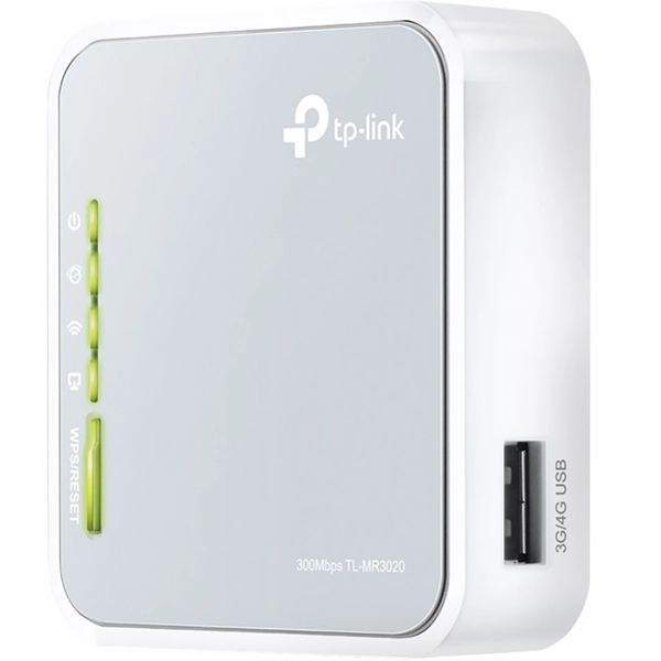 Router Wireless TP-Link TL-MR3020 300 Mbps en 2.4GHz - Blanco/Gris