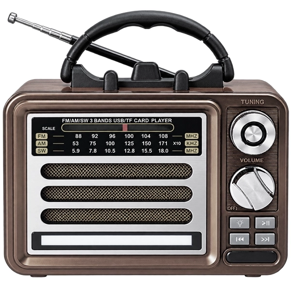 Radio Portátil MegaStar RX306M con USB/Bluetooth - Marrón
