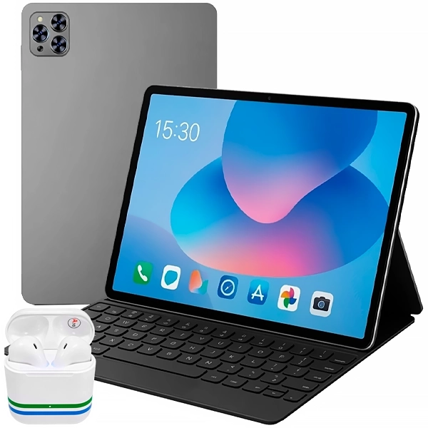 Tablet MOX MO-TP1082 Dual SIM 512GB/8GB RAM de 10.1" 13MP/8MP - Gris + Teclado Portugués + Funda