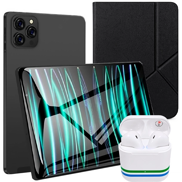 Tablet MOX MO-TP732 5G 256GB/8GB RAM de 7" 8MP/5MP - Preto + Capa + Fone de Ouvido Sem Fio
