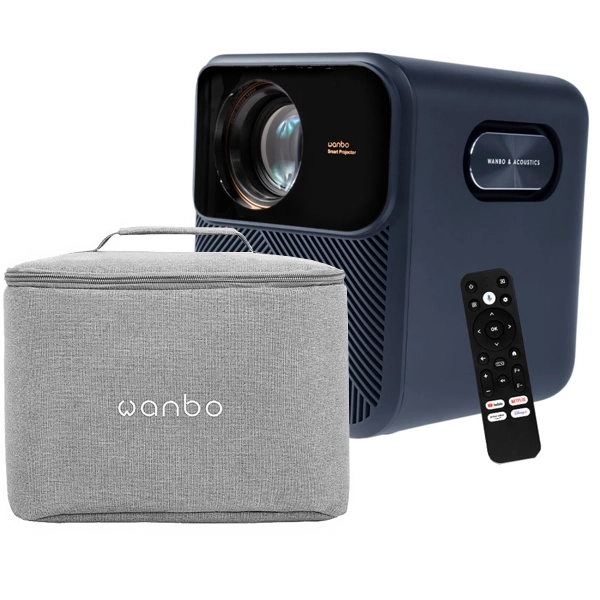 Projetor Wanbo Mozart 1 Pro WPB84 de 1200 ANSI Lúmens com Wi-Fi/Bluetooth Bivolt + Bolsa de Transporte