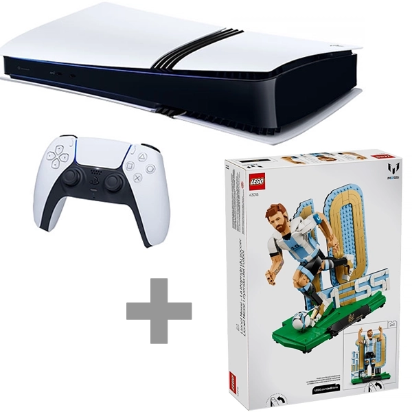 Console Sony PlayStation 5 Pro Digital Edition 2TB CFI-7119 8K + Blocos LEGO Lionel Messi - Soccer Legend 43015