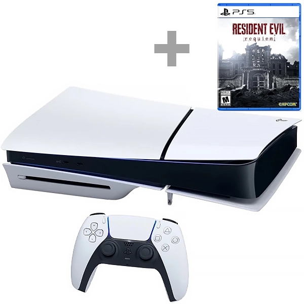 Console Sony PlayStation 5 Slim 1TB CFI-2115 8K + Jogo Resident Evil Requiem