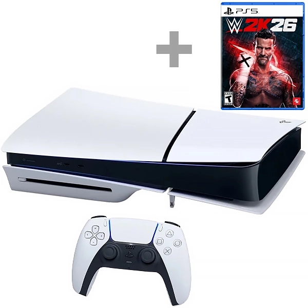 Console Sony PlayStation 5 Slim 1TB CFI-2115 8K + Jogo WWE 2K26