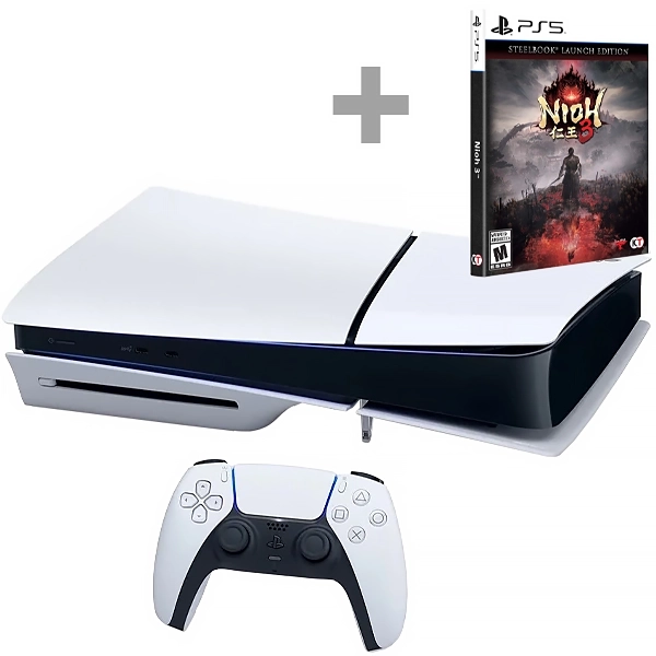 Console Sony PlayStation 5 Slim 1TB CFI-2115 8K + Jogo Nioh 3 Steelbook Launch Edition