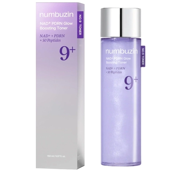 Tônico Facial Numbuzin No.9 NAD+ PDRN Glow Boosting 150ml (CX Feia)
