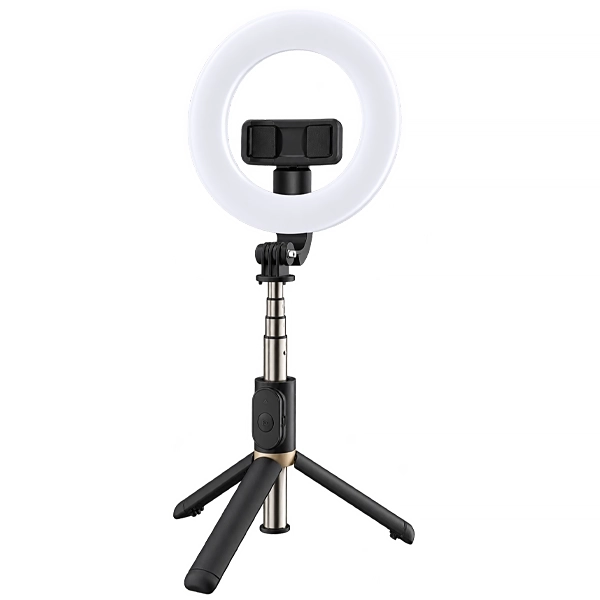Bastão para Selfie Satellite A-RM700Q com Luz LED/Bluetooth - Preto