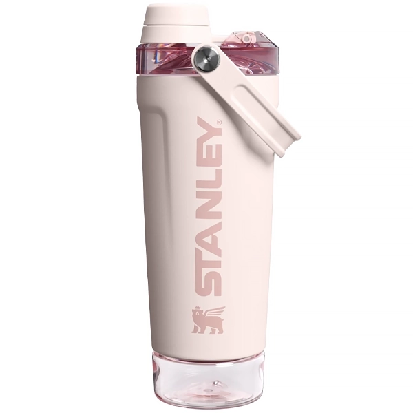 Garrafa Térmica Stanley Activate Shaker Bottle de 591 ml - Rose Quartz