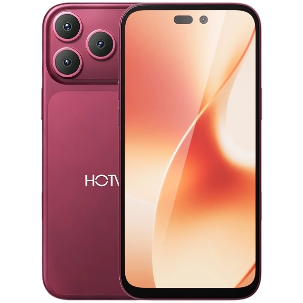 Celular HOTWAV A18 Pro Max NFC Dual SIM de 128GB 4GB RAM de 6.65" 48MP 8MP - Burgundy Red