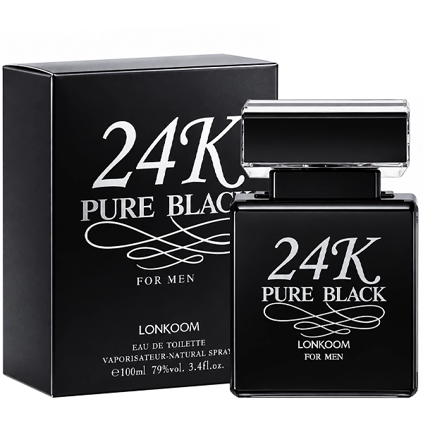 Perfume Masculino Lonkoom 24K Pure Black EDT