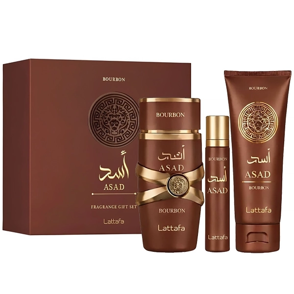 Kit Perfume Masculino Lattafa Asad Bourbon EDP