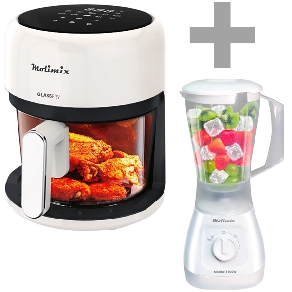 Kit Fritadeira Elétrica Molimix GlassFry MAF-37-VD 1.200