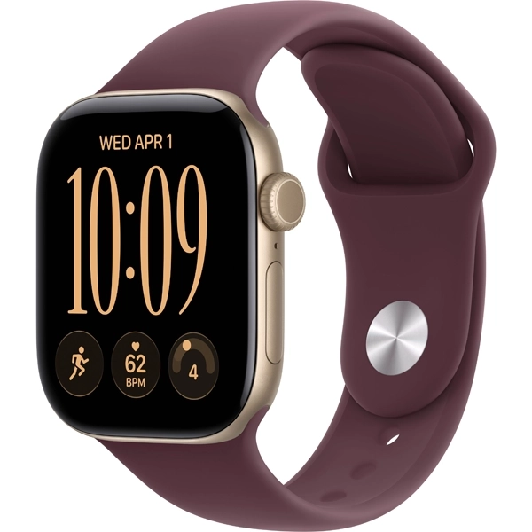 Apple Watch Series 12 42 Mm M L Gps Light Aluminium Burgundy