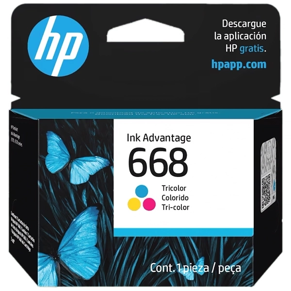 Cartucho de Tinta HP 668 7FP36VL para