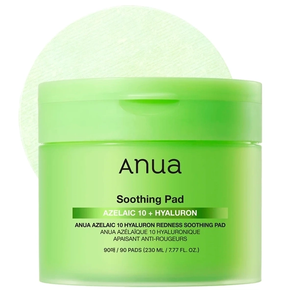 Almofadas Tônicas Anua Azelaic 10 Hyaluron Redness