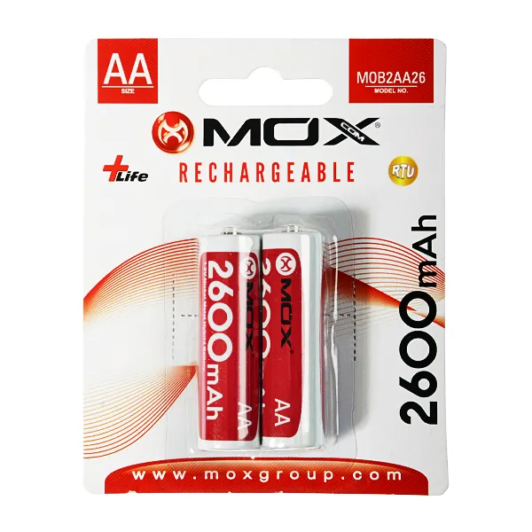 PILHA MOX RECARREGAVEL MOB2AA26 2600MAH AA C/2UNIDADES